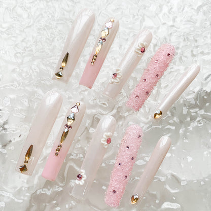 FC132 Pink gradient floral pattern