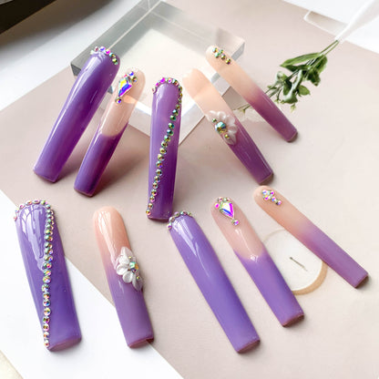 FC170 Pirple gradient flower pile diamond