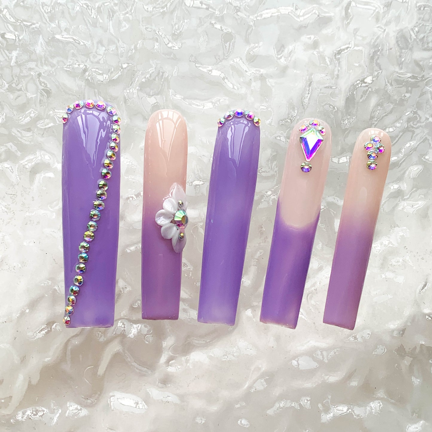FC170 Pirple gradient flower pile diamond