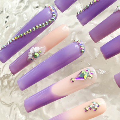 FC170 Pirple gradient flower pile diamond