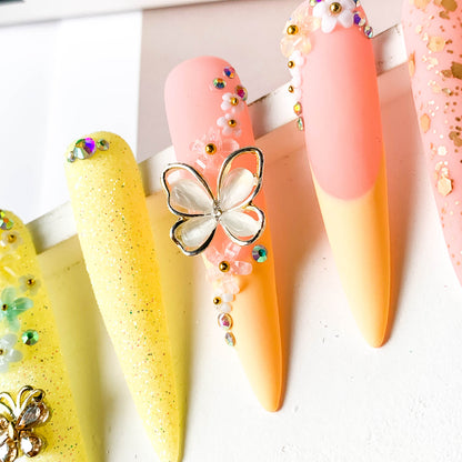 FC205 Long t pointed yellow French butterfly