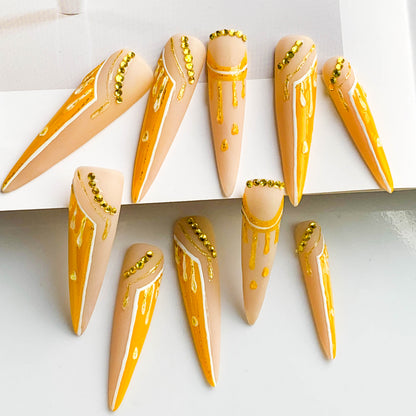 FC209 Yellow French frosted pile drll
