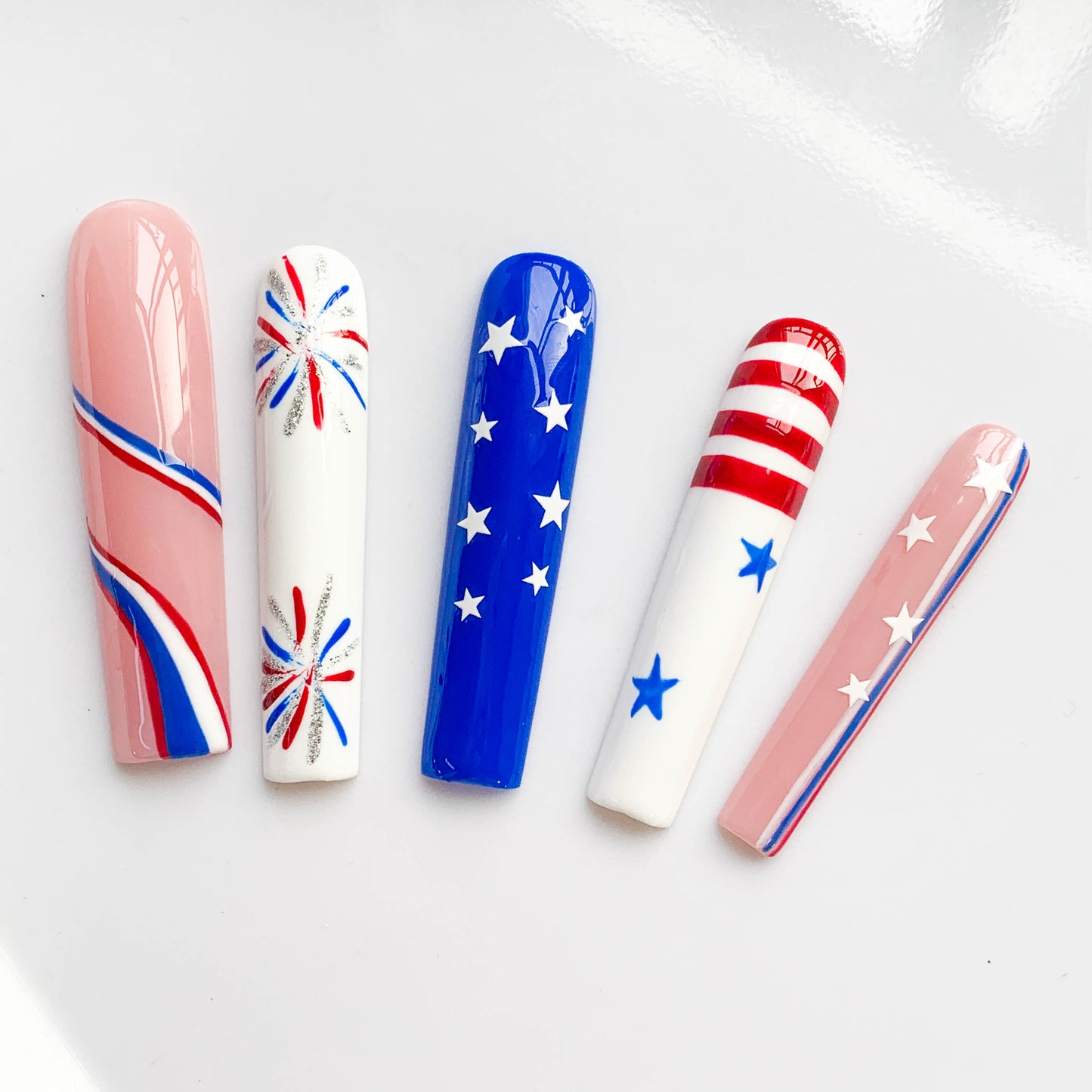 FC210 Pink long t fireworks stars
