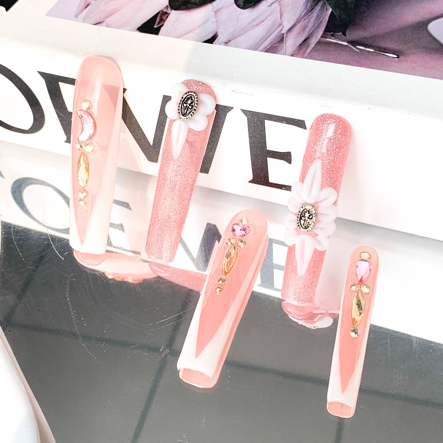 FC231 Pink french floral