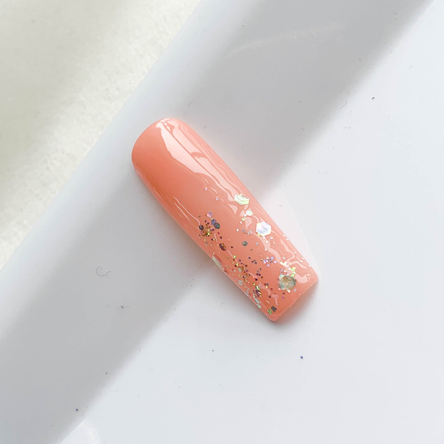 FC60 Orange geometric nail Female favorite