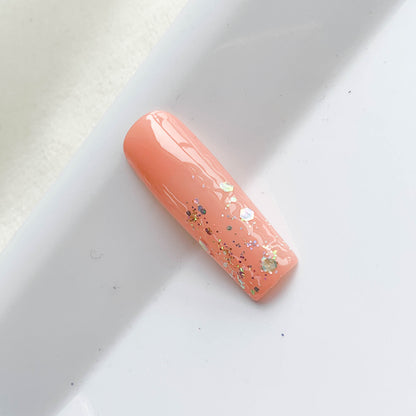 FC60 Orange geometric nail Female favorite