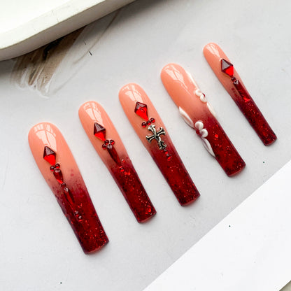 FC77 Red longT flower pattern