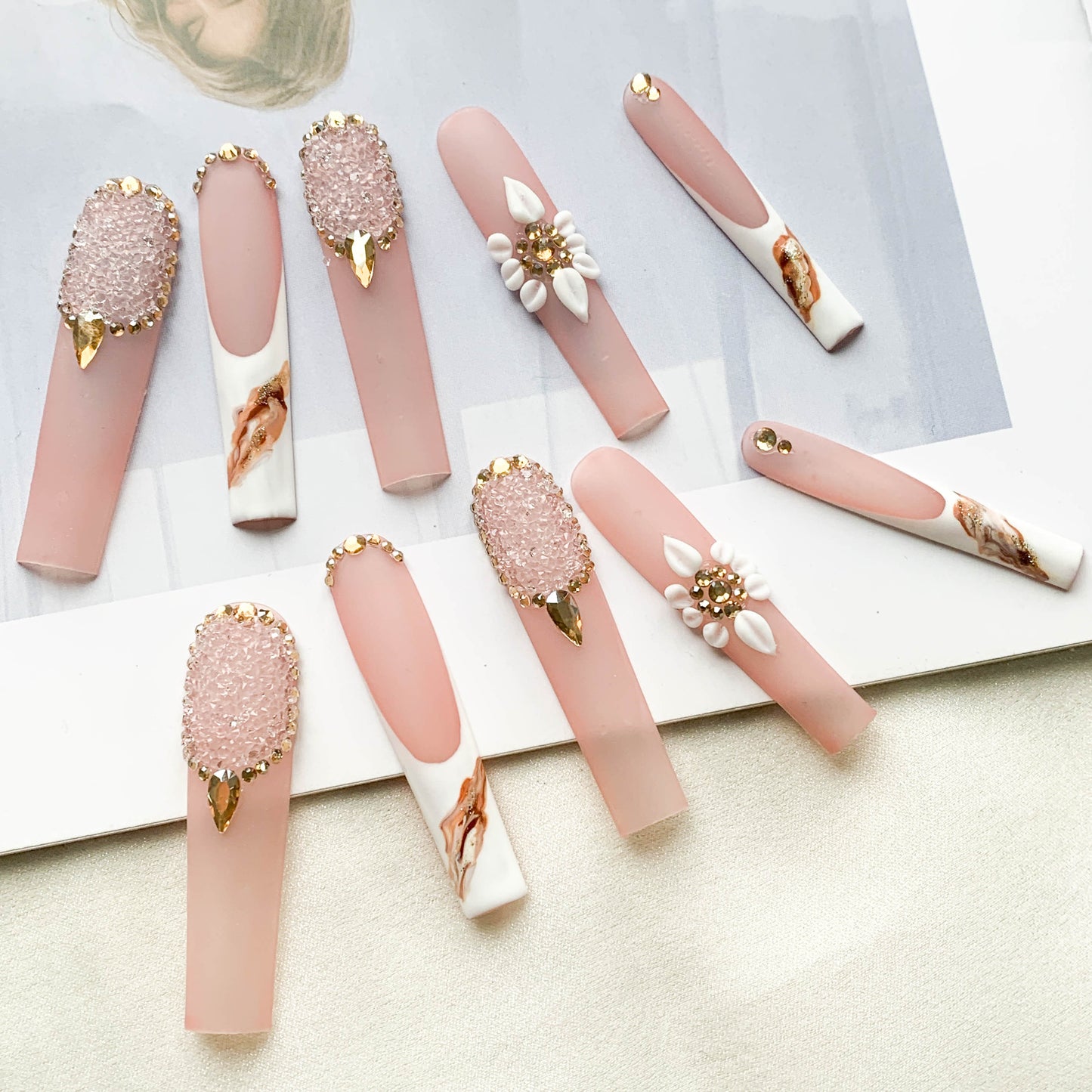 FC73 Pink French diamonds Giant flash