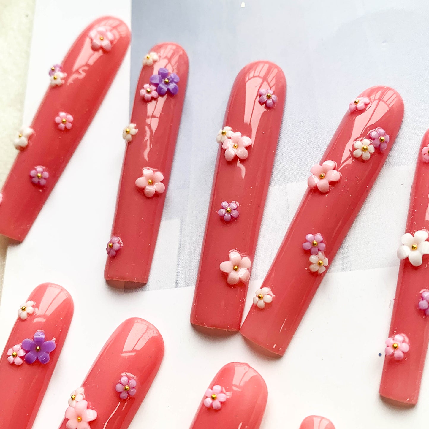 FC77 Red longT flower pattern