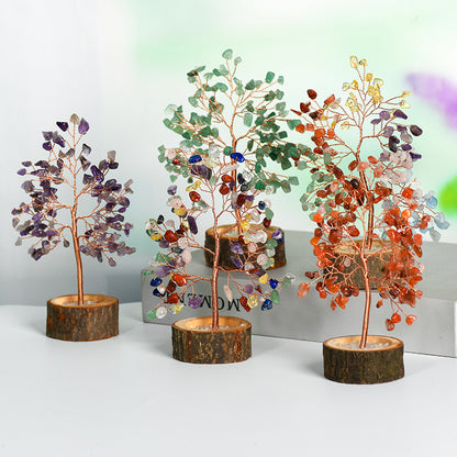wholesale all kinds of natural crystal tree amethyst agate home office decoration rough stone color bowl shape