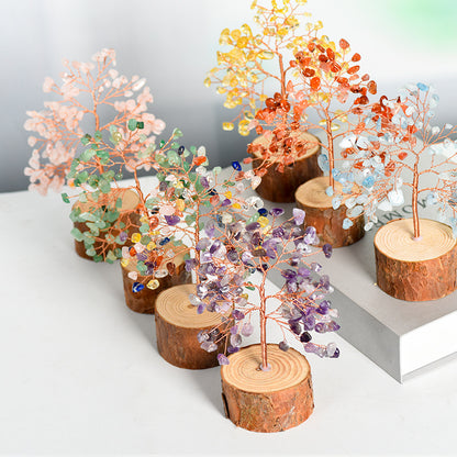 wholesale all kinds of natural crystal tree amethyst agate home office decoration rough stone color bowl shape