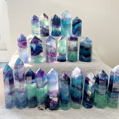 Rainbow Fluorite Crystal healing point