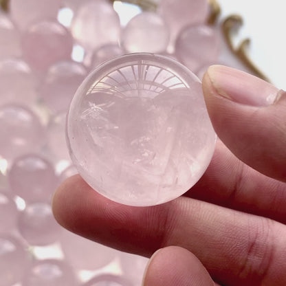 Rose quartz crystal sphere mini healing crystal balls